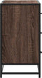vidaXL - Wastafelkast - 80x33x60 - cm - bewerkt - hout - bruin - eikenkleurig