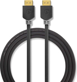 Nedis High Speed HDMI-Kabel - HDMI Male naar HDMI Male - 4K@60Hz - 18 Gbps - Antraciet - 1 m