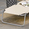 Outsunny ligbed - inklapbaar - 4 standen - zonnedak - beige