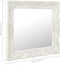 vidaXL - Wandspiegel - barok - stijl - 50x50 - cm - wit