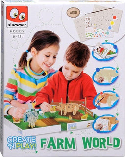 Slammer Create & Play Farm World Knutselset Houten Boederij