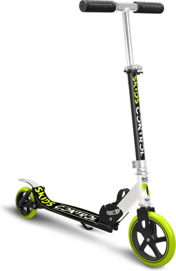 Skids Control 2-wiel Kinderstep Opvouwbaar Voetrem Zwart/groen