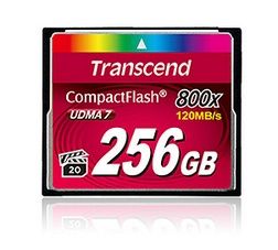 Transcend 800x CF - Geheugenkaart - 256GB - Lezen 120MB/s - Schrijven 60MB/s