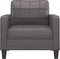 vidaXL Fauteuil - Kunstleer - 60 cm - Grijs