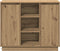 vidaXL - Dressoir - met - LED - Artisan - Eiken - 90x32x75 - cm - Geengineerd - Hout