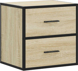 vidaXL - Nachtkastje - wandgemonteerd - 40x31x39,5 - cm - sonoma - eikenkleurig