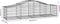 vidaXL - Schanskorven - 10 - st - gewelfd - 200x50x40/60 - cm - gegalvaniseerd - ijzer