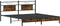 vidaXL - Bedframe - zonder - matras - 183x203 - cm - spaanplaat - gerookt - eiken
