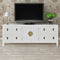 vidaXL - Tv-meubel - 110x24x48 - cm - bewerkt - hout - wit