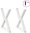 vidaXL - Eettafelpoten - 2 - st - 70x(72-73,3) - cm - staal - wit