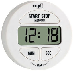 TFA-Dostmann 38.2022.02 - Digitale keukenwekker - Rond - Wit