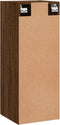 vidaXL - Wandkast - 34,5x34x90 - cm - bewerkt - hout - bruin - eikenkleur