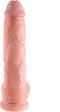 King Cock – 25.4 cm Dildo met Realistische Vormgeving Zuignap en Balzak voor Optimaal Penetratie - beigeig