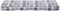 vidaXL - Palletkussen - 120x40x12 - cm - stof - ruitpatroon - grijs