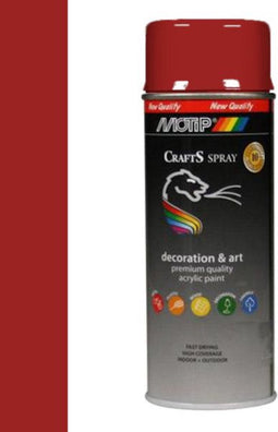 Motip crafts acryllak hoogglans karmijnrood (RAL 3002) - 400 ml