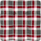 vidaXL - Palletkussen - 80x80x12 - cm - stof - ruitpatroon - rood