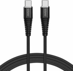 Savio CL-160 USB kabel 2 m USB 2.0 USB C - USB C Zwart