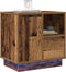 vidaXL - Nachtkasten - met - LED - - - 2 - stuks - - - Oud - Hout - - - 50x34,5x50 - cm