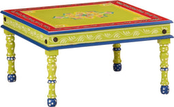 vidaXL - Salontafel - handbeschilderd - massief - mangohout - groen