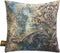 PTMD Triva Blue Cotton Velvet Cushion Antique Print S