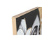 Schilderij Home ESPRIT Wit Zwart Grijs Gouden Vrouw (2 Stuks)