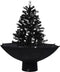 vidaXL - Kerstboom - sneeuwend - met - paraplubasis - 75 - cm - PVC - zwart