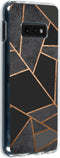 Hoesje Geschikt voor Samsung Galaxy S10e Hoesje Siliconen - Design Backcover siliconen - Meerkleurig / Black Graphic