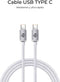 SUBBLIM SUBCAB-C06011 - USB-kabel USB 2.0 2 m USB C - Snel opladen 60 W - Wit