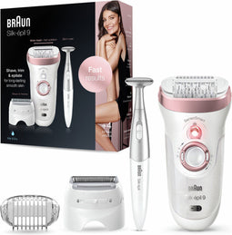 Braun Silk-épil 9 9-890 - Epilator - Micro-Grip pincettechnologie - Wit/Roségoud