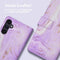 iMoshion Hoesje Geschikt voor Samsung Galaxy A34 (5G) Hoesje Met Pasjeshouder - iMoshion Design Bookcase smartphone - Paars / Purple Marble