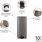 Brabantia Bo Pedaalemmer - 30 liter - Soft-close - Platinum