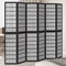 vidaXL - Kamerscherm - met - 6 - panelen - massief - paulowniahout - zwart