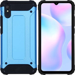 iMoshion Hoesje Geschikt voor Xiaomi Redmi 9A Hoesje - iMoshion Rugged Xtreme Backcover - Lichtblauw