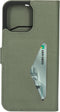 Mobiparts iPhone 14 Pro Max - Classic Wallet Case - Ruimte voor pasjes - Groen
