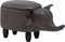 ELEPHANT - Hocker - Donkergrijs - Kunstleer