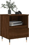 vidaXL - Nachtkastje - 40x35x50 - cm - bewerkt - hout - bruin - eikenkleur