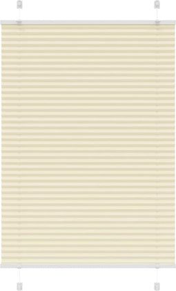 vidaXL - Plissé - rolgordijn - 90x150 - cm - stofbreedte - 89,4 - cm - polyester - crème