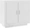 vidaXL - Dressoir - 80x40x75 - cm - bewerkt - hout - hoogglans - wit