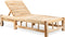 Barney Teak Sunlounger met Wielen