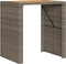 vidaXL Tuintafel met acaciahouten blad 105x80x110 cm poly rattan grijs
