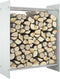 vidaXL - Haardhoutrek - 80x35x100 - cm - gehard - glas - wit