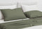 Zohome Kussensloop Satinado - Kussenhoes van 80x80 cm - Set van 2 stuks - 100% Katoen-Satijn - Groen
