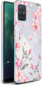 iMoshion Hoesje Geschikt voor Samsung Galaxy A71 Hoesje Siliconen - iMoshion Design hoesje - Roze / Transparant / Blossom Watercolor