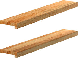 vidaXL - Vensterbanken - 2 - st - 90x15x2 - cm - massief - eikenhout - lichtbruin