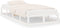 vidaXL - Bedframe - massief - hout - wit - 90x190 - cm