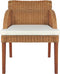 vidaXL - Eetkamerstoelen - 2 - st - met - kussens - natuurlijk - rattan - lichtbruin