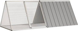 vidaXL - Konijnenhok - 201,5x80,5x71 - cm - gegalvaniseerd - staal - antraciet