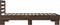 vidaXL - Bedframe - bewerkt - hout - en - metaal - bruin - eikenkleurig - 90x190 - cm