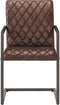 vidaXL - Eetkamerstoelen - 2 - st - echt - leer - bruin