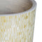 PTMD Chelsy Cream pot keramiek rond met glas deeltjes hoog maat in cm: 40 x 40 x 70 - Creme
